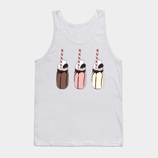 Milkshake Illustration Pack Chocolate, Strawberry Vanilla Shake Tank Top